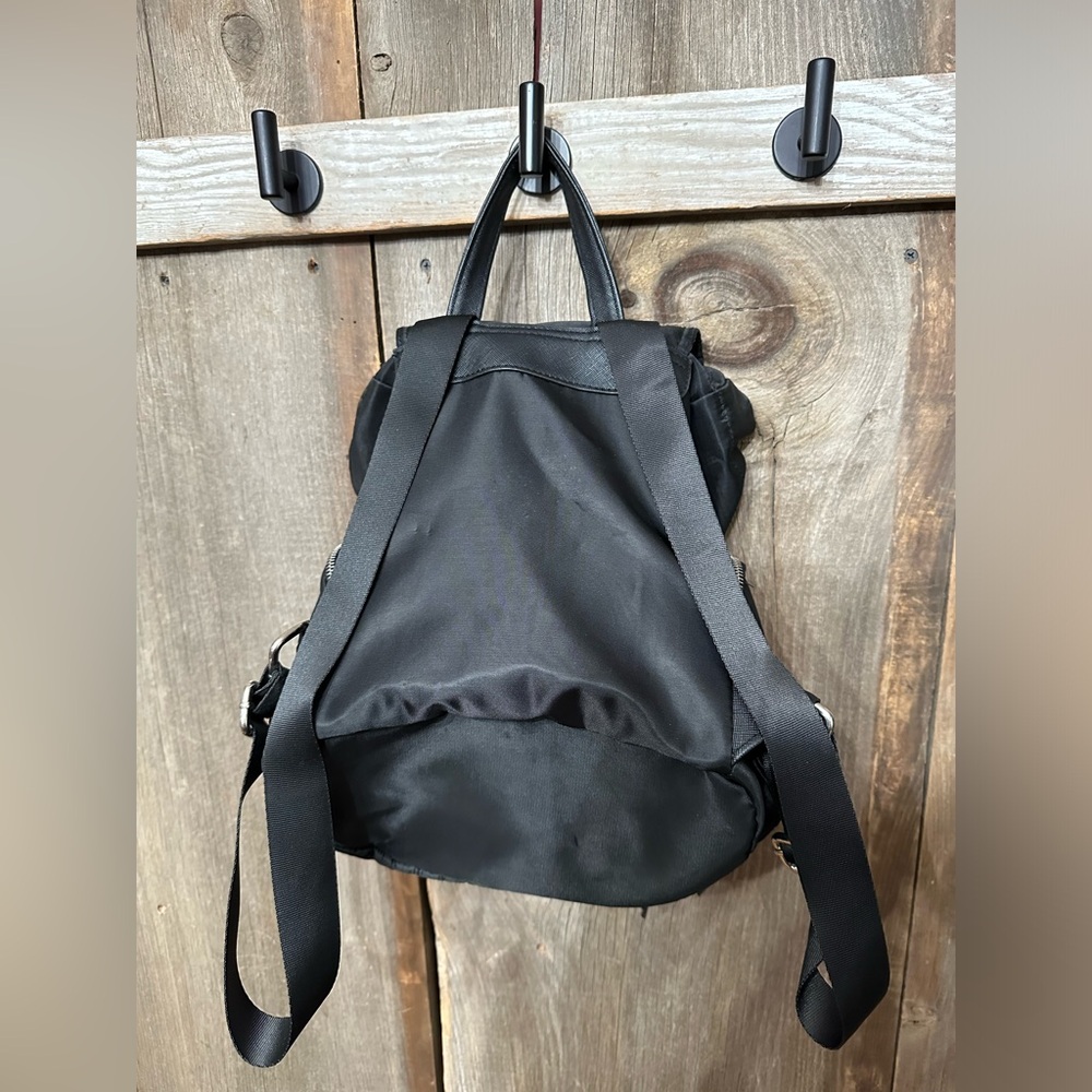 Rue21 Nylon Flap Top Cinch Backpack in Black - Picture 4 of 17